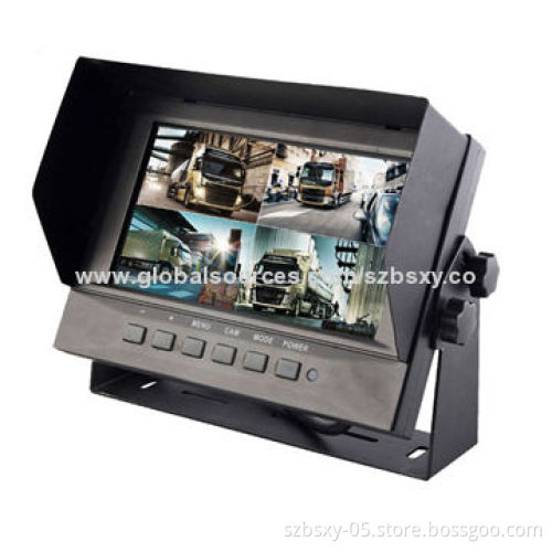 7-inch Waterproof Monitor, Quad function for Fire Trucks
